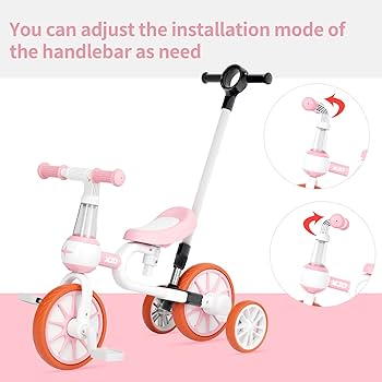 XJD 3 in 1 Baby Balance Bike for 2 to 4 Years Old Boy Girl